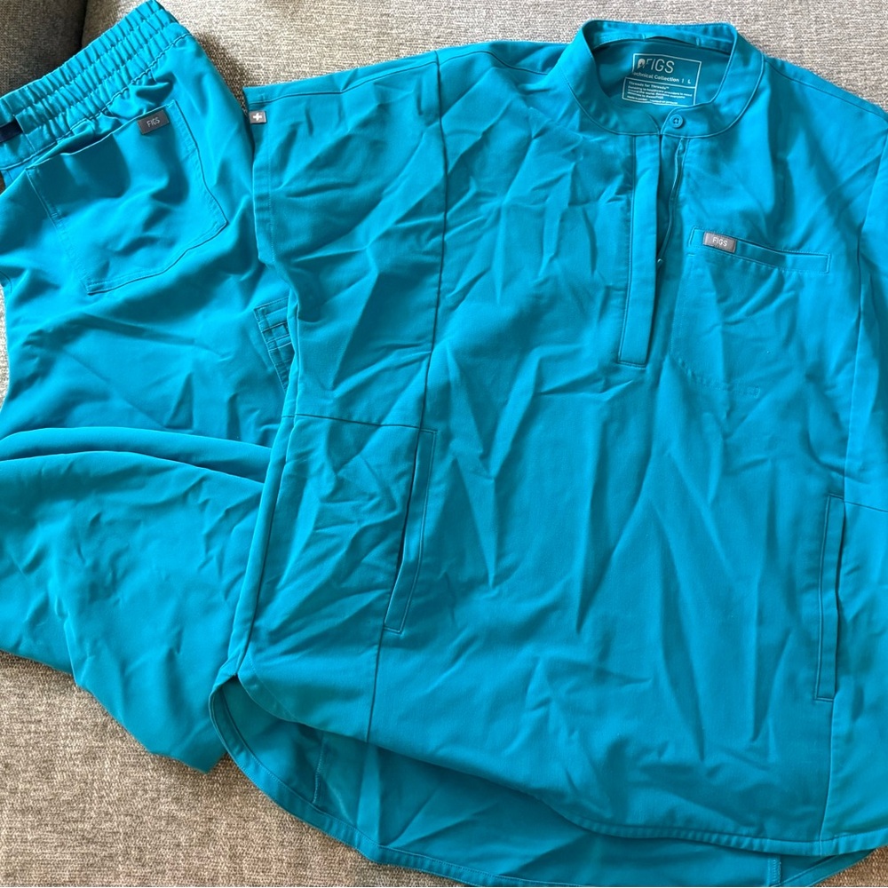 Figs Teal Medical Scrub Set - Top and Pants